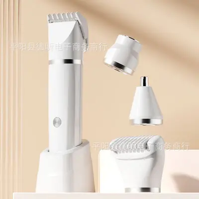 Digital Display USB Shaver Set, 3-in-1 with Nose Hair and Hair Trimmer - 9