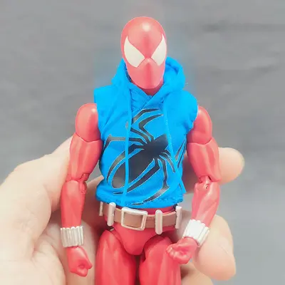 1/12 Mafex Scarlet Örümcek Adam hoodie yelek, 6 inç oyuncak giysi