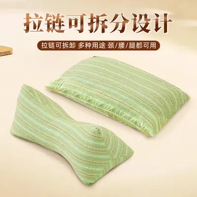 加热荞麦三角枕护颈椎枕家用成人腰靠枕多功能可拆洗花草枕荞麦枕