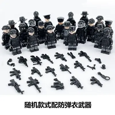 Building blocks with military and SWAT police minifigures - 7
