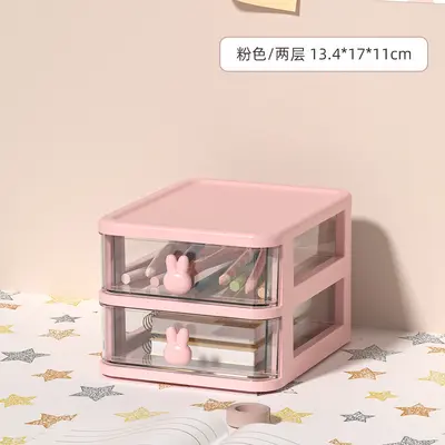 Transparent desk storage box, mini drawer type - 11