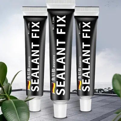 MS Nail-Free Mounting Adhesive, Transparent, Strong for Metal and Glass