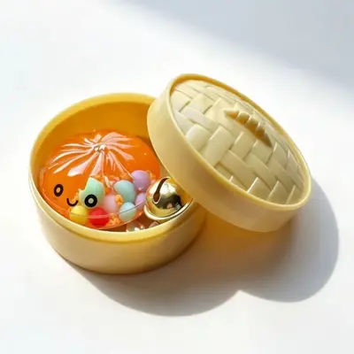 Liquid Sand Baozi Keychain, Simulated Bag Charm - 8