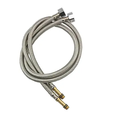 304 Stainless Steel Braided Water Inlet Hose, 4-Point Single-Head Faucet