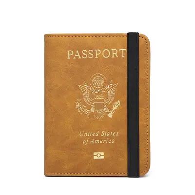 PU leather passport bag, RFID protection, multiple card slots - 9