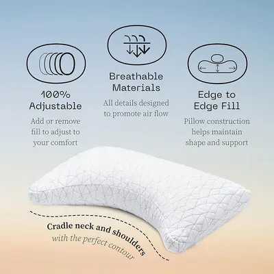 Cooling Ice Silk Fabric Slow Rebound Memory Foam Pillow