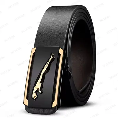 Hot-selling men's cowhide toothless automatic buckle belt, genuine leather belt for middle-aged and young men, business casual style - 7
