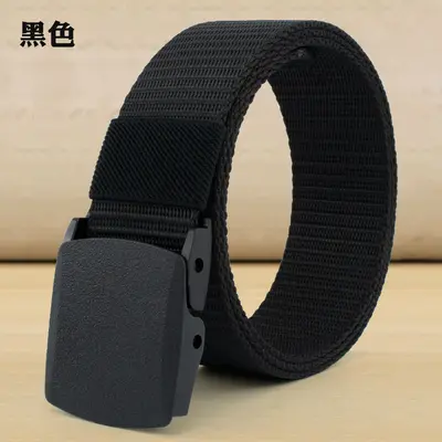 Wholesale men's belts casual versatile tactical outdoor nylon belts student military training security inspection canvas belts - 7