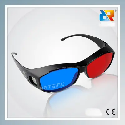 The manufacturer supplies red and blue 3D glasses for computers, mobile phones, films and TVs, universal red and blue glasses.