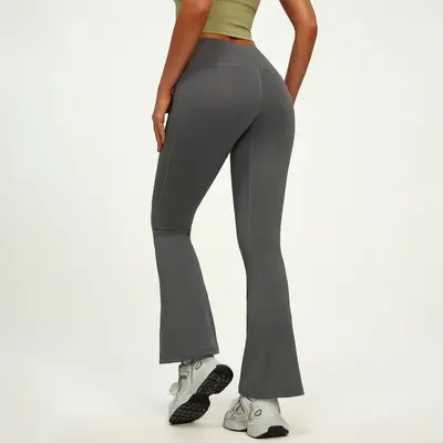 Özel Etiketli Flare Pantolon ve Mini Paça Spor Yoga Pantolonu, Numuneye Göre Üretim - 12