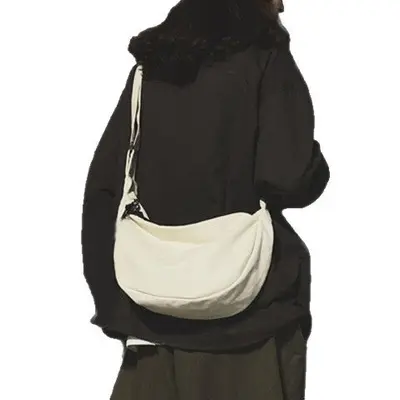 Erkekler, öğrenciler, modaya uygun kadınlar için kanvas çapraz çanta, moda markası, hip-hop, Japon tarzı, gündelik, çok yönlü küçük omuz çantası.