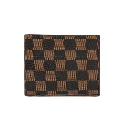 Herren-Kurzbrieftasche, Schachbrettmuster, RFID-Schutz - 6
