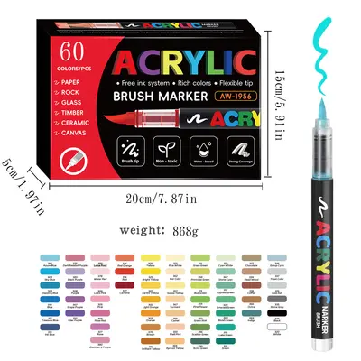 418 renk akrilik marker seti çocuklar için - 11
