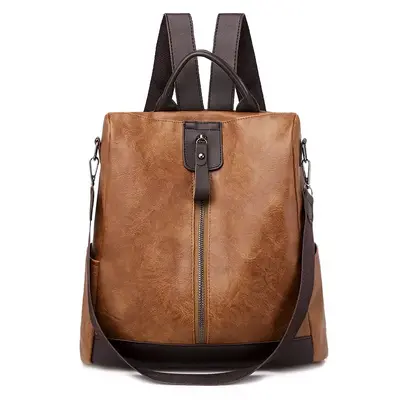 Women's PU Leather Backpack, Anti-Theft, Large Capacity Business Bag - 9