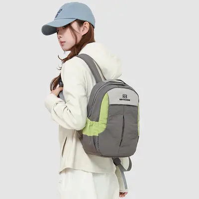 Women's Color-Block Lightweight Backpack for Students and Outdoor Use - 3
