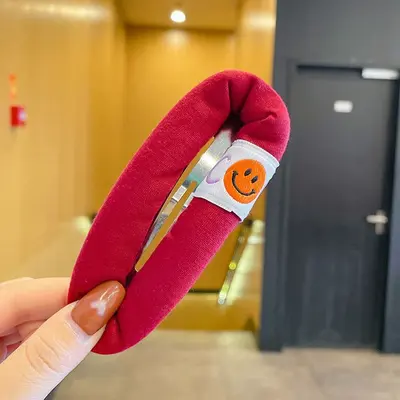 Süße lachende Gesicht große Größe Blase Schwamm BB-Haarspange Damen Gesichtsreinigung Pony-Haarspange Stirn-Haarspange Laufender Mann Haarspange Kopfbedeckung - 7