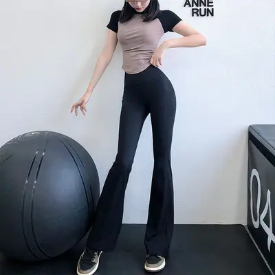LULU High-Waist Flared Yoga Pants, Butt-Lifting, High Elasticity - 5