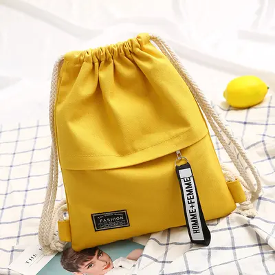 Women's Gathered Canvas Backpack, Lightweight, for School and Classroom - 7