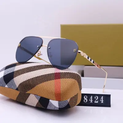 Large Frame Sunglasses Classic Unisex Rimless Driving Sunglasses 8424 - 9
