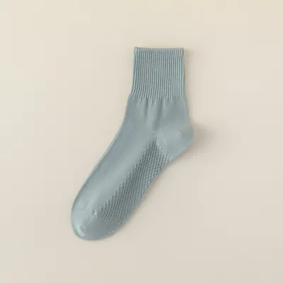 Men's Spring and Autumn Sports and Casual Cotton Socks Sweat-Absorbing and Breathable Men's Seamless Work Pure Color Summer Mid-Calf Cotton Socks - 12