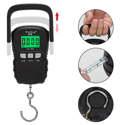 Wei Heng rechargeable portable scale, express scale, luggage scale, Wei Heng digital scale, accurate household scale, spring scale, grocery shopping scale, fishing scale - 3