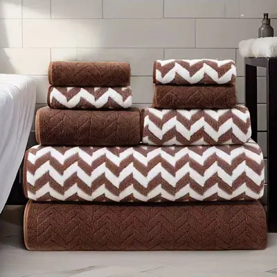 Coral fleece towel set absorbent bath towels - 2