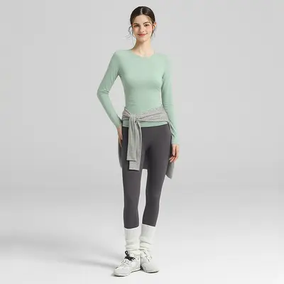 瑜伽服女2026夏季新款长袖修身跑步运动普拉提训练健身上衣批发 - 8