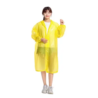 Adult Disposable Raincoat, Long Style, Transparent EVA, Unisex - 8