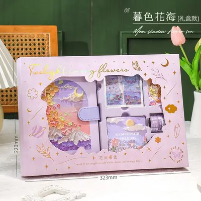 光影绘梦复古油画手账本套装礼盒少女可爱手帐本女孩生日礼物纪念 - 12