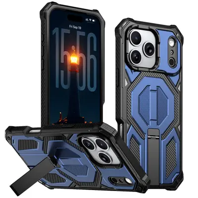 iPhone 17 Pro Max Kılıf, Mıknatıslı, Standlı, Darbe Geçirmez Telefon Kılıfı - 9