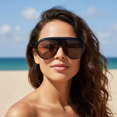 Radsportbrille mit großem Rahmen, Cyberpunk-Design im Y2K-Stil - 2