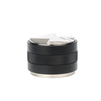 2-in-1 Stainless Steel Coffee Distributor and Tamper, Food Grade, Flat Base