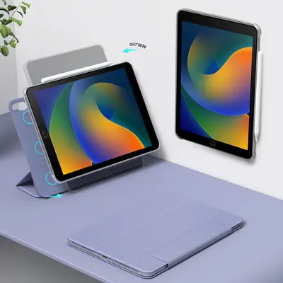 Magnetic iPad Case for 2022 Models, 10th Gen, 10.9 and 11 inch, Rotating and Detachable - 10