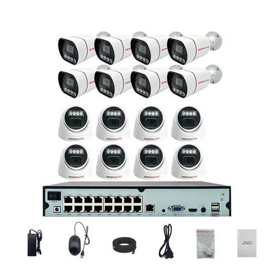 POE security camera 16-set 8 megapixel 4K high resolution night vision recording indoor home monitor camera - 10