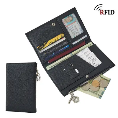 Genuine leather passport holder and wallet, multifunctional - 7