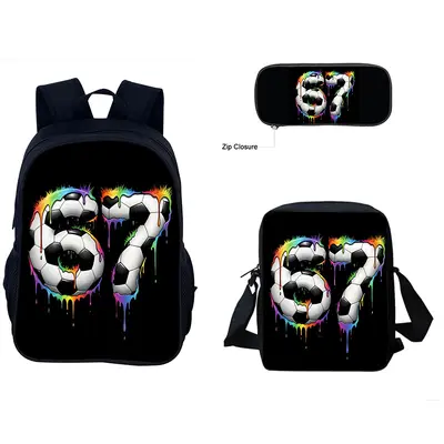 67 Meme Print Backpack Set for Primary and Middle School, Three-Piece - 7
