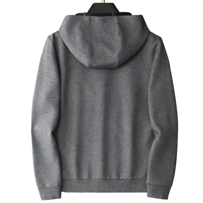 Men's Hooded Sweatshirt, Cotton Fleece-Lined Baseball Jacket, Autumn
