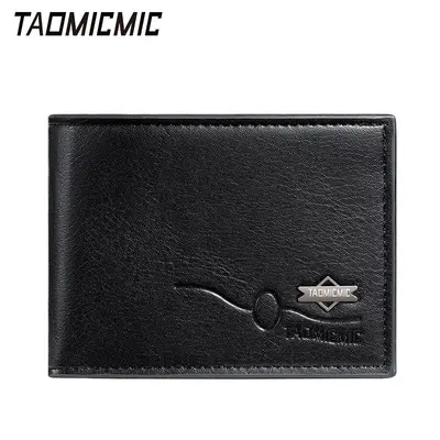 Ultra-Thin Short Men's Wallet with Banknote Compartment, Zipper and ID Card Holder, PU Lea - 7