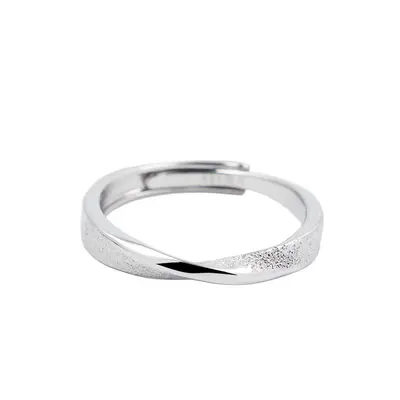 Möbius Schutzstein Paarring aus Sterlingsilber, reiner Silberring 999, exklusiv, leicht luxuriös, hochwertig, Geburtstagsgeschenk - 8