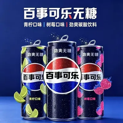 Sugar-Free Cola Mixed Pack 330 ml x 12 Cans, Raspberry Lime Flavour Sparkling Drink - 3