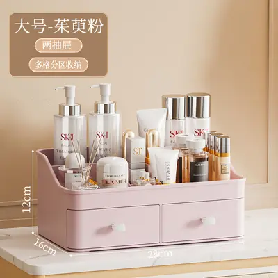 Kosmetik-Aufbewahrungsbox mit Make-up-Pinsel- und Lippenstift-Organizer - 11