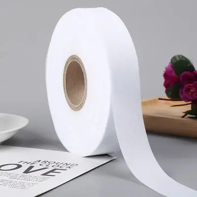 3-4cm Polyester Çapraz Kesim Kenar Bağı Şerit, Sert, Perde ve Ayakkabı İçin