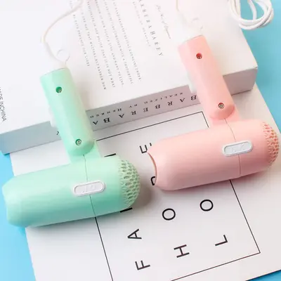 Cartoon Folding Mini Hair Dryer, Two Speed Settings, Portable