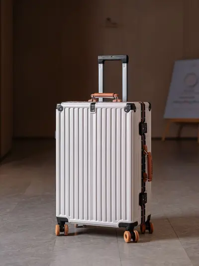 Aluminum Frame Combination Lock Carry-On Suitcase with Spinner Wheels - 6