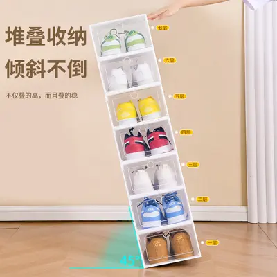 Transparente Schuhbox aus Kunststoff mit Deckel, Schuhaufbewahrung für zu Hause, staubdicht und feuchtigkeitsresistent, Schuhregal, Großhandelsakrylbox
