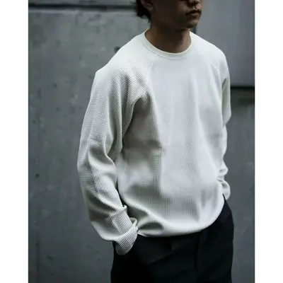 Raglan Sleeve Waffle Texture Quick-Dry Long Sleeve Base Layer T-Shirt