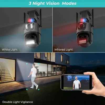 ICsee dış mekan kablosuz gözetleme kamerası ev Bluetooth bağlantısı HD kaliteli CCTV WiFi kamera