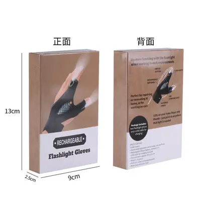 LED-beleuchteter Angelhandschuh mit halben Fingern für den Winter