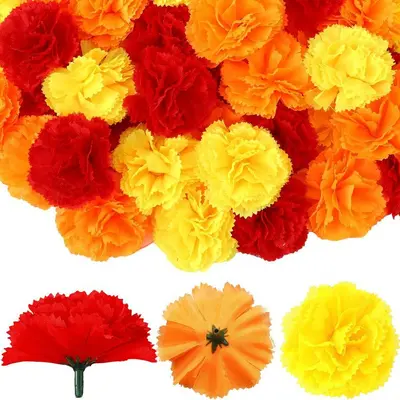6 cm Karanfil Yapay Çiçek, DIY Çelenk Aksesuarı, Cadılar Bayramı ve Düğün İçin