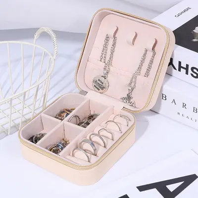 Taşınabilir mücevher saklama kutusu mini küpe yüzük kolye mücevher kutusu mücevher ambalaj kutusu sınır ötesi spot toptan satış - 12